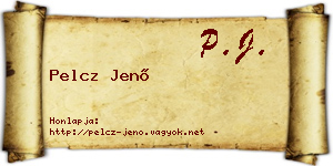 Pelcz Jenő névjegykártya
