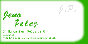 jeno pelcz business card
